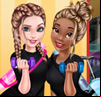 Elsa et Tiana au sport