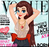 Mannequin en couverture de Vogue